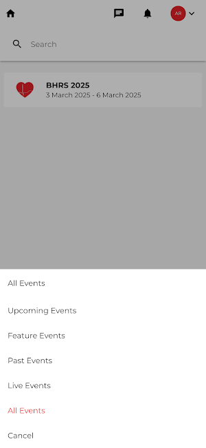 BHRS Events Screenshot 1