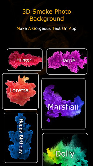 3D Smoke Effect Name Art Maker Screenshot 1