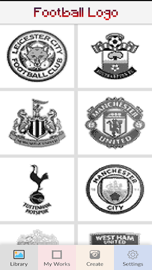 Football Logo Coloring byNumber-Soccer League Logo Screenshot 1