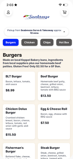 Seabreeze Servo & Takeaway Screenshot 0