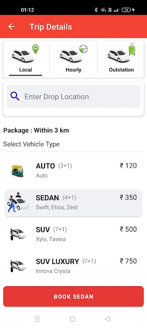Six Taxi - Ride Booking App Screenshot 2