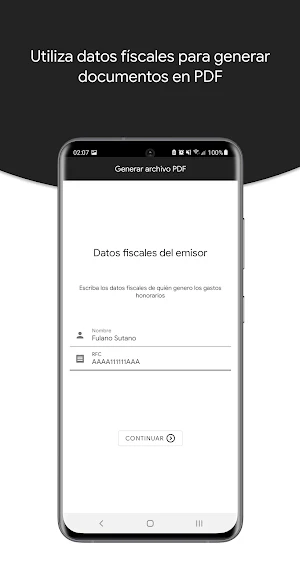 Recibo honorarios México Screenshot 1
