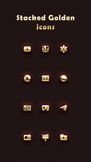 Stacked Golden - Red Icons Screenshot 2