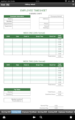 Employees Timesheet Screenshot 1