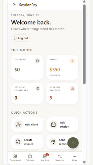 SessionPay Screenshot 2