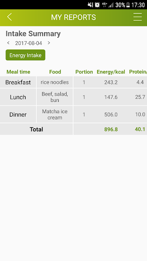 eDietary Screenshot 3