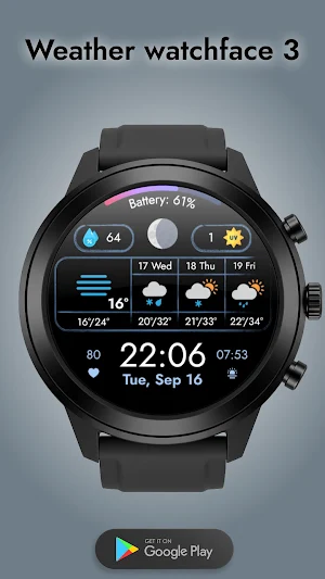 Weather watchface 3 Screenshot 0