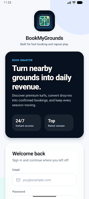 BookMyGrounds Screenshot 0