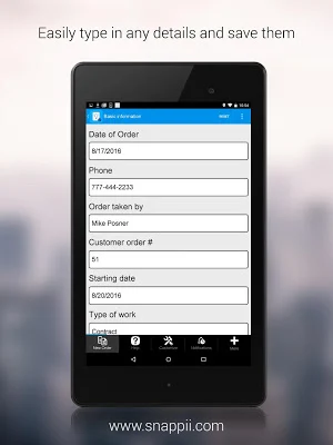 Electrical Work Order Screenshot 1