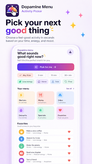 Dopamine Menu: Activity Picker Screenshot 0