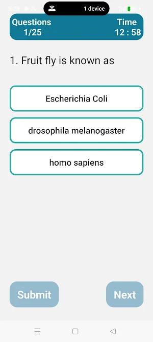 Biodiversity Quiz Screenshot 1
