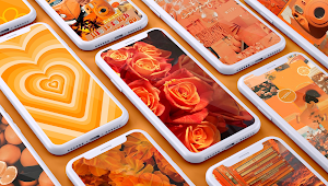 Aesthetic orange wallpaper Screenshot 0