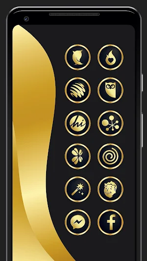 Gold & Black Icon Pack 9010+ icons Screenshot 3