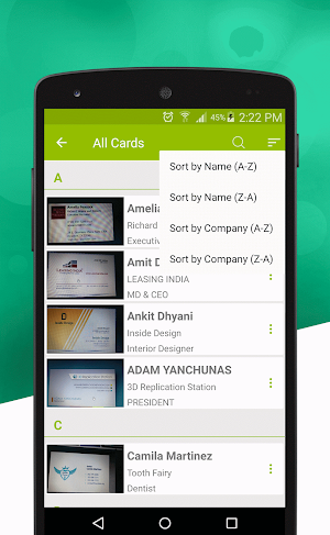 Biz Card Scanner Screenshot 1