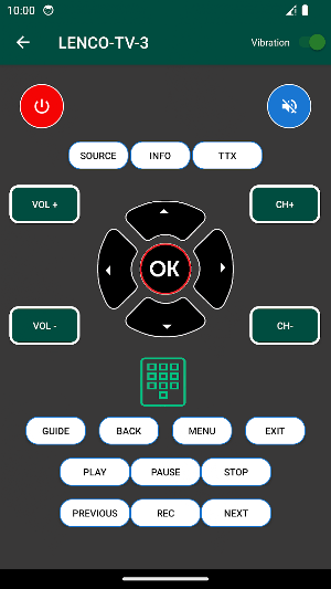 Remote for Lenco Tv Screenshot 2