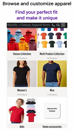 Shirtify Custom Apparel Store Screenshot 0