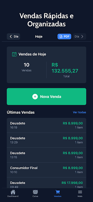 Fluxo de Caixa e Vendas Fácil Screenshot 3