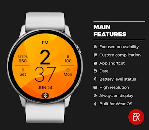 Fresh Orange Fit Watch Face Screenshot 1