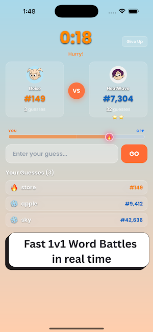 Hot and Cold: Contexto Screenshot 1