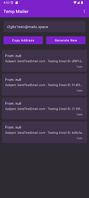 Temp Mailer Screenshot 1