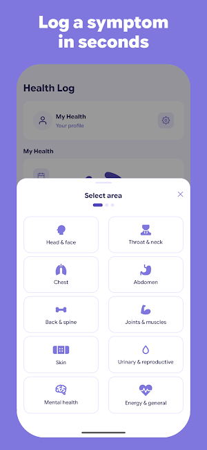Health Log: Symptoms & Meds Screenshot 1