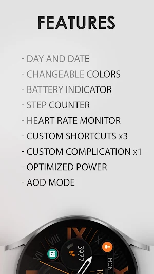 Dream 43 analog watch face Screenshot 3
