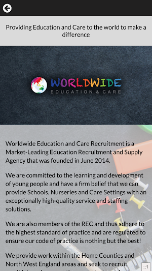 Worldwide Education & Care Screenshot 1