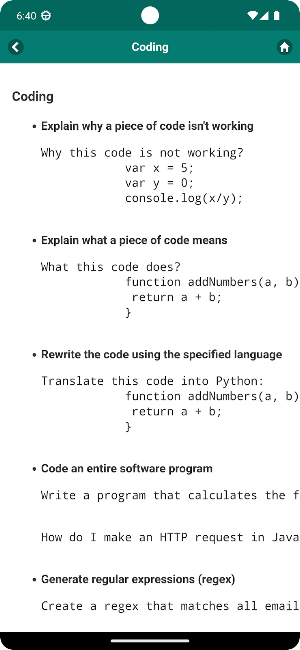 Command Prompts for ChatGPT Screenshot 1