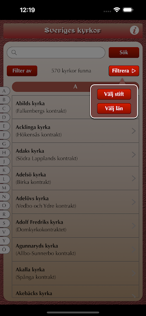 Sveriges kyrkor Screenshot 1