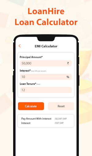 LoanHire - Loan EMI Calculator Screenshot 2