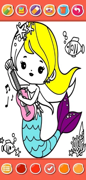 Mermaid Princess Coloring Book Screenshot 1