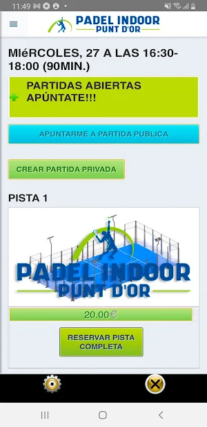 Pádel Indoor Punt d'Or Screenshot 1