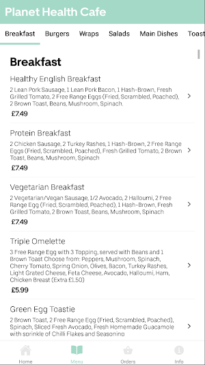 Planet Health Cafe Screenshot 1