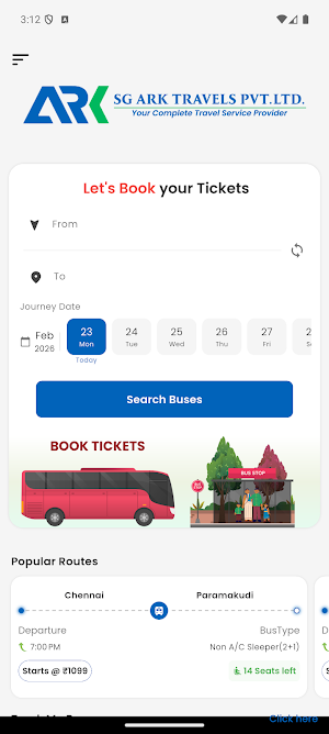 SG ARK TRAVELS PVT LTD Screenshot 1