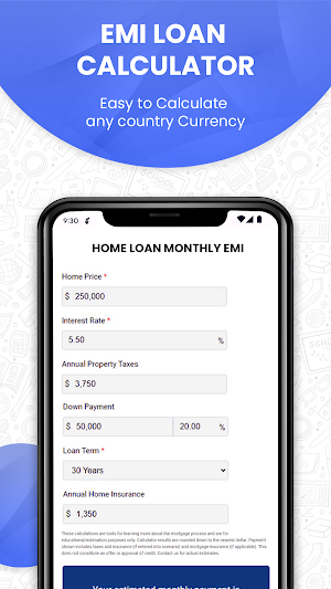 LoanCash : EMI Calculator Screenshot 2
