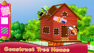 Build Tree Doll House: Little Home Builder Game Screenshot 0