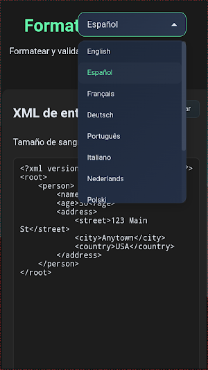 XML Formatter & Minifier Screenshot 3
