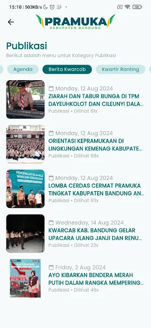Pramuka Kabupaten Bandung Screenshot 2