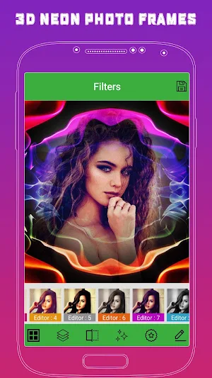 3D Neon Effect for Photos- Neon Photo Frame Screenshot 1