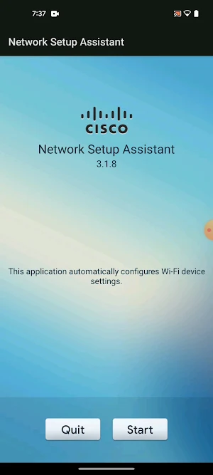 Cisco Network Setup Assistant Screenshot 0