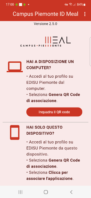 Campus Piemonte ID Meal Screenshot 0