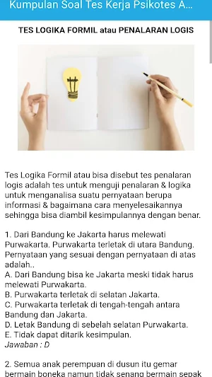 Kumpulan Soal Psikotes CPNS Screenshot 3