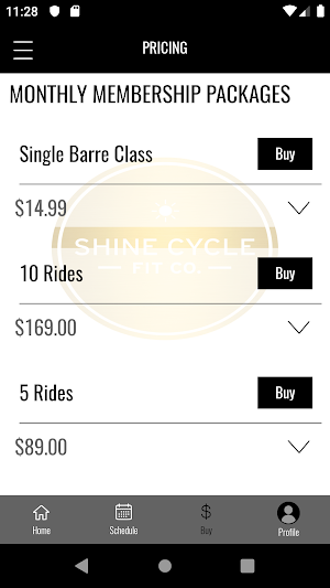 Shine Cycle Fit Co. Screenshot 3
