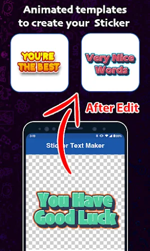 Animated Text Maker WASticker Screenshot 1