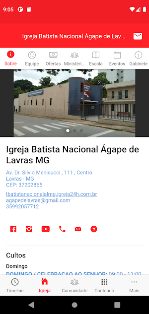 Igreja Batista Nacional Ágape de Lavras MG Screenshot 2