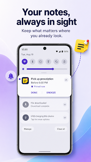 Sticky Notification Notes Screenshot 1