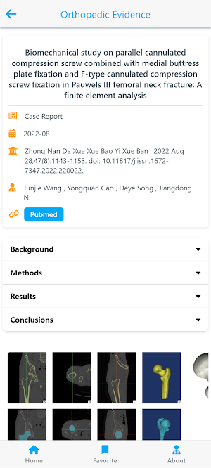 Orthopedic Evidence App Screenshot 2