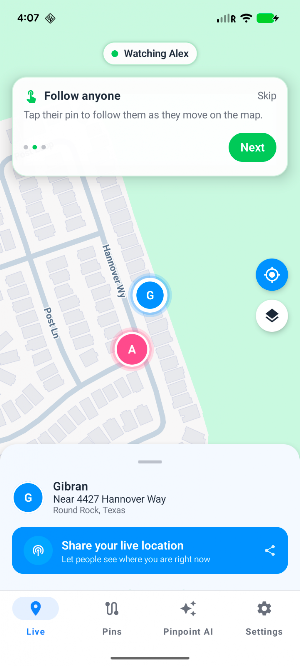 Pinpoint: Live Location Screenshot 0