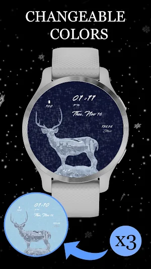Christmas Deer Watch Face Screenshot 1