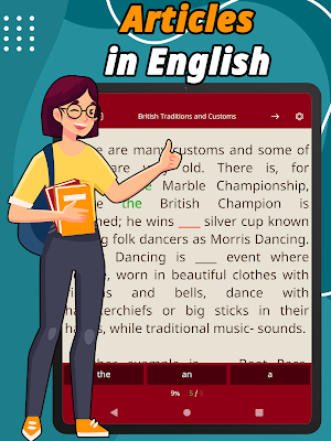 Articles in English:Learn & read language FREE Screenshot 3
